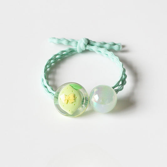 Crystal Fruit Hair Tie, 2024 New High-end Stylish Hair Accessory, Cute Elastic for Women's Hairstyles