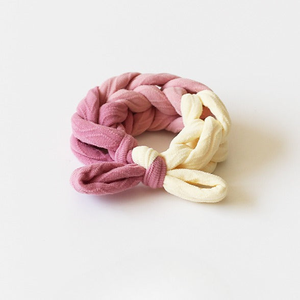 Sweet Dual-Tone Hair Tie - 2024 New Premium Hair Accessory, High Elasticity Durable Elastic Band for Bun Hairstyles