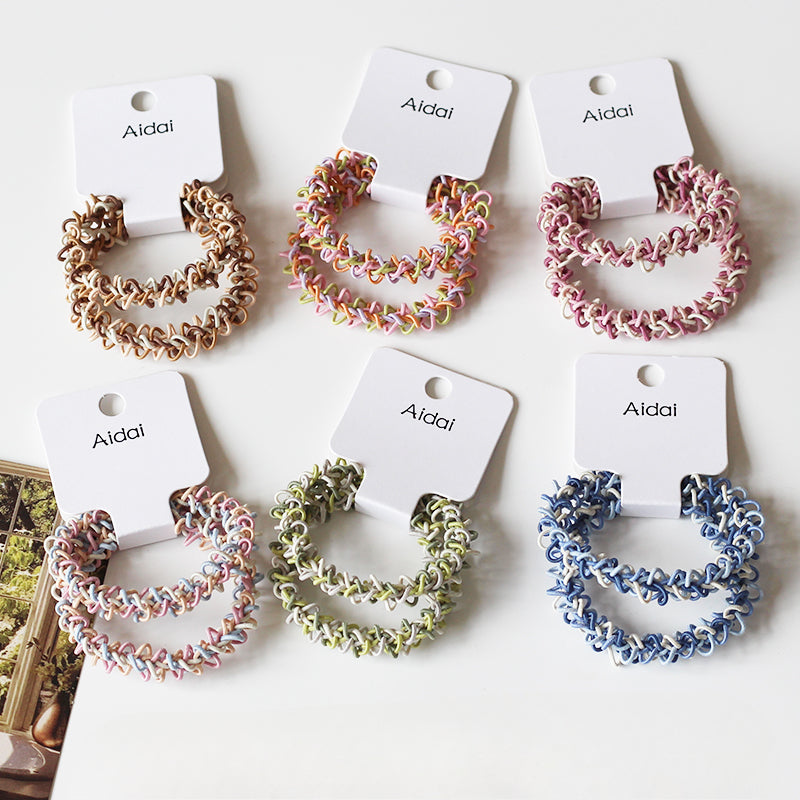 Openwork Knit Hair Ties, Durable And Stylish For Women To Style Hair