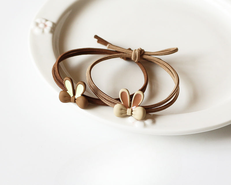 Bunny Ears Hair Tie - Women's Trendy New Elegant Hair Band, Simple Cute Elastic for Women's Hair Ties