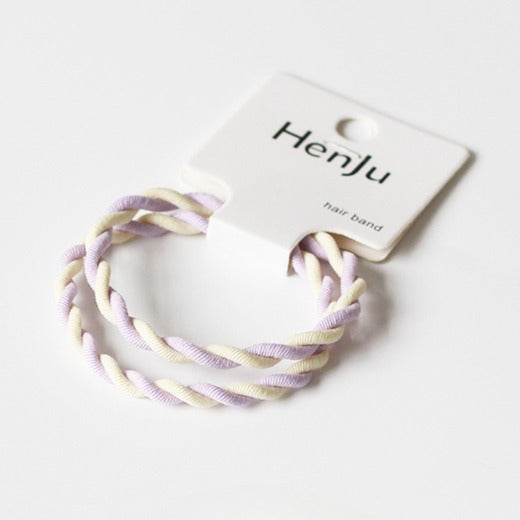 Cream Hair Tie Women Simple Elegant Ponytail Band New Hair Elastic