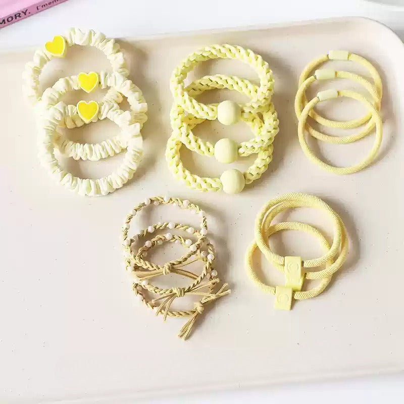 Fresh Large Intestine Hair Tie - 2024 New Premium Hair Loop, Elastic Band for High Ponytails(Five-Piece)