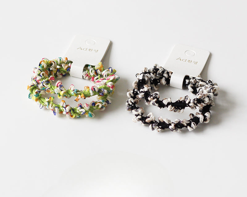 Colorful Bead Hair Tie, High Elasticity Durable Hair Band for Women, 2024 New High-end Hair Loop Accessory