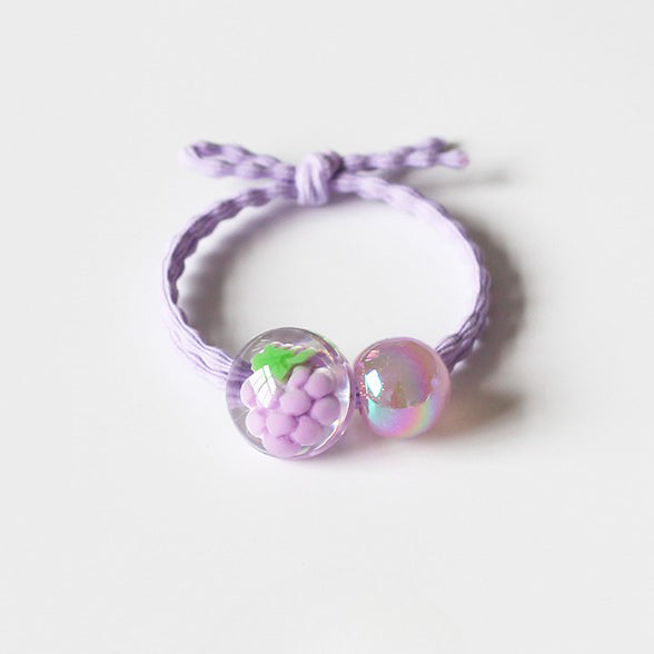 Crystal Fruit Hair Tie, 2024 New High-end Stylish Hair Accessory, Cute Elastic for Women's Hairstyles