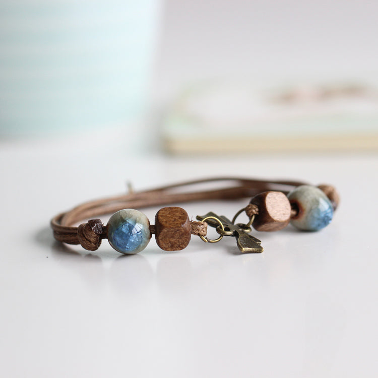 Handcrafted Jingdezhen Ceramic Bracelet - Artisan Jewelry
