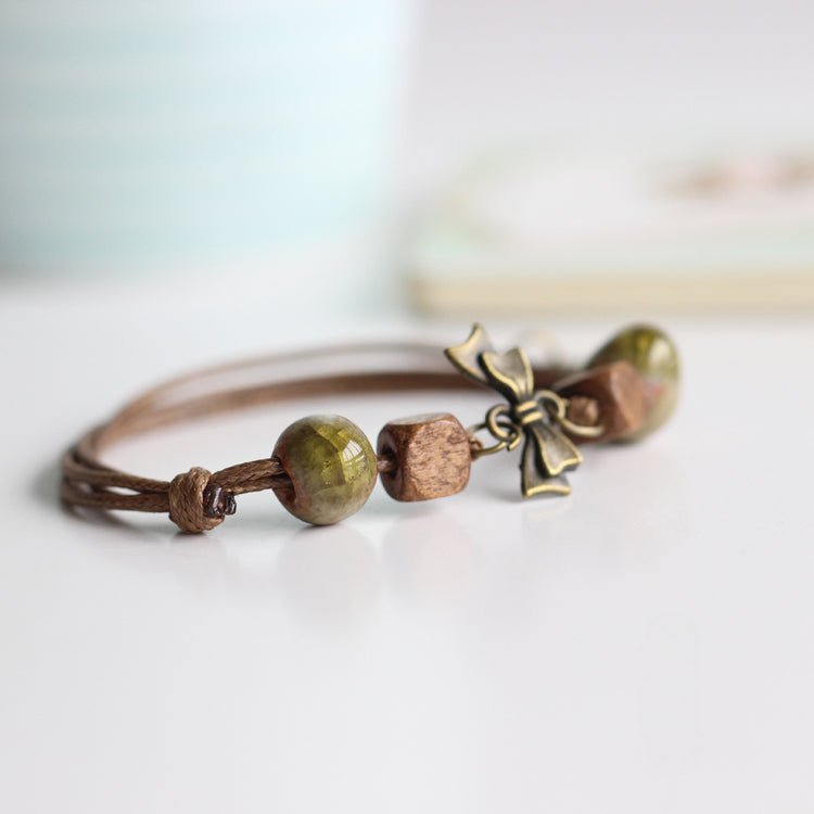 Handcrafted Jingdezhen Ceramic Bracelet - Artisan Jewelry