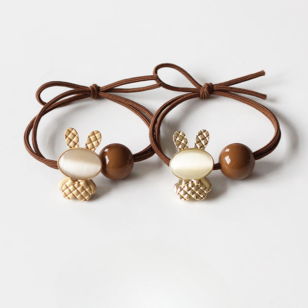 Bunny Hair Tie - Trendy Elegant Elastic Band, High Elasticity Durable Hair Tie for Women, Exquisite Japanese and Korean Inspired Hair Holder