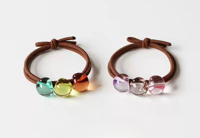 Crystal Clear High Ponytail Hair Tie - 2024 New Premium Hair Loop, High Elasticity Durable Elastic Band for Hair Ties