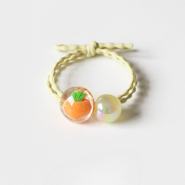 Crystal Fruit Hair Tie, 2024 New High-end Stylish Hair Accessory, Cute Elastic for Women's Hairstyles