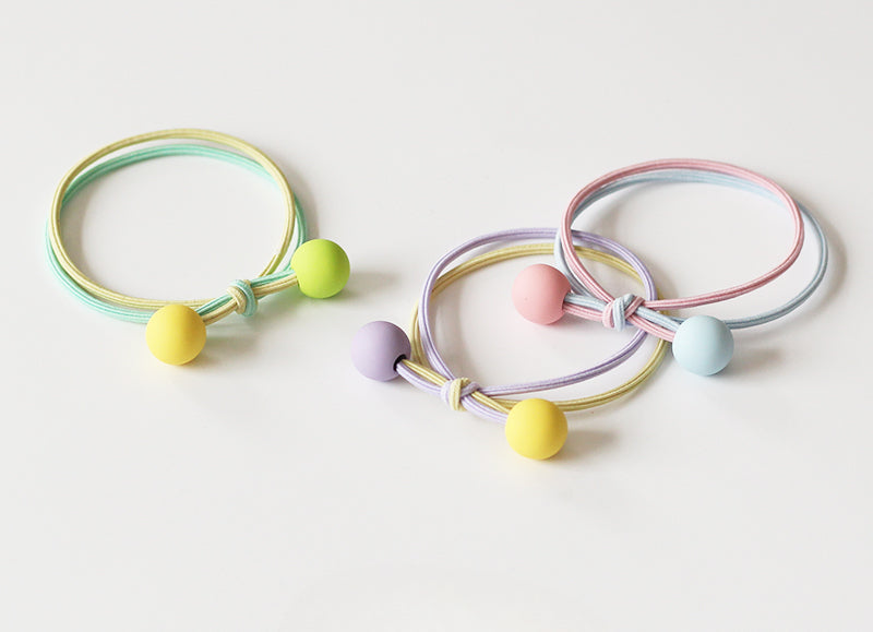 Dual-Tone Pearl Hair Tie, Cute And Durable Elastic Hair Accessory.