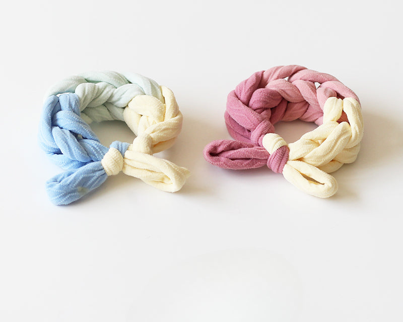 Sweet Dual-Tone Hair Tie - 2024 New Premium Hair Accessory, High Elasticity Durable Elastic Band for Bun Hairstyles