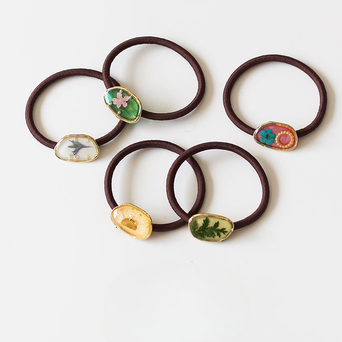 Amber Flower Hair Ties, High-Elasticity And Durable For Women To Tie Hair