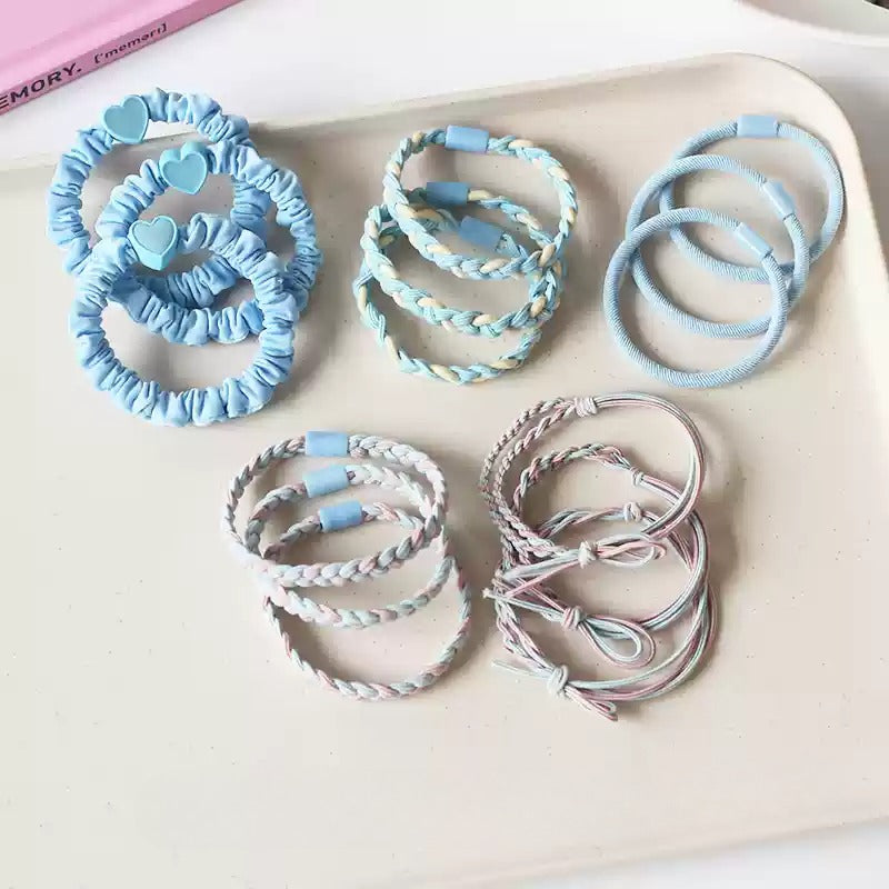 Fresh Large Intestine Hair Tie - 2024 New Premium Hair Loop, Elastic Band for High Ponytails(Five-Piece)