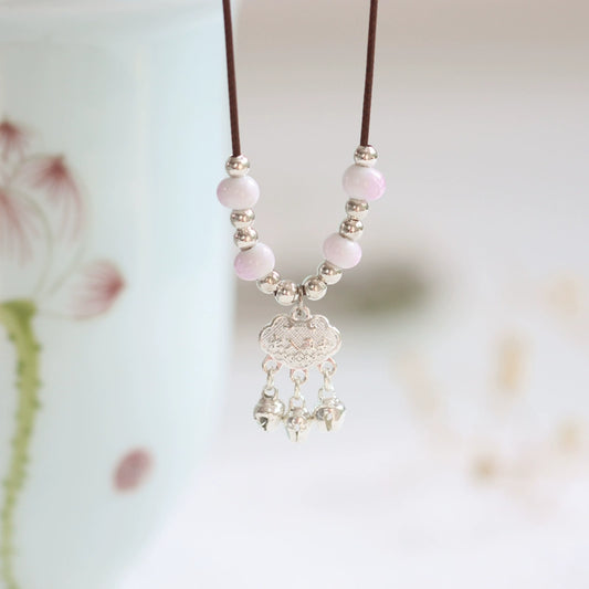 Adjustable Ceramic Pendant Necklace - Collarbone Jewelry