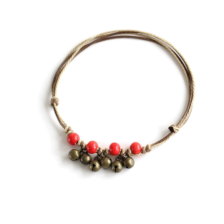 Handmade Ceramic Anklet - Boho Chic Foot Jewelry