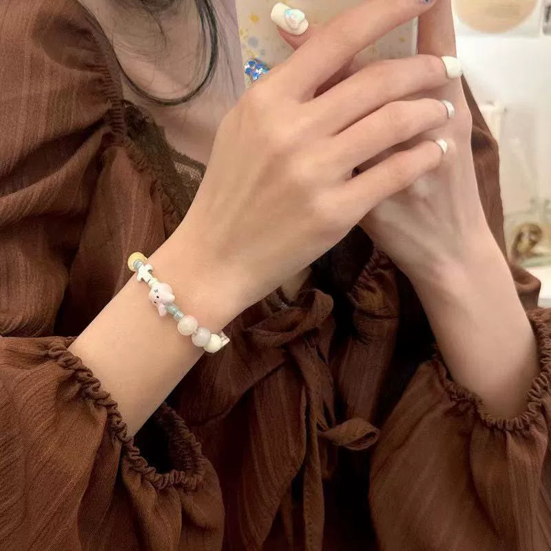 Dopamine-inspired Multicolored Porcelain Bead Bracelet for Women - A Sweet, and Versatile Accessory with a Unique Charm