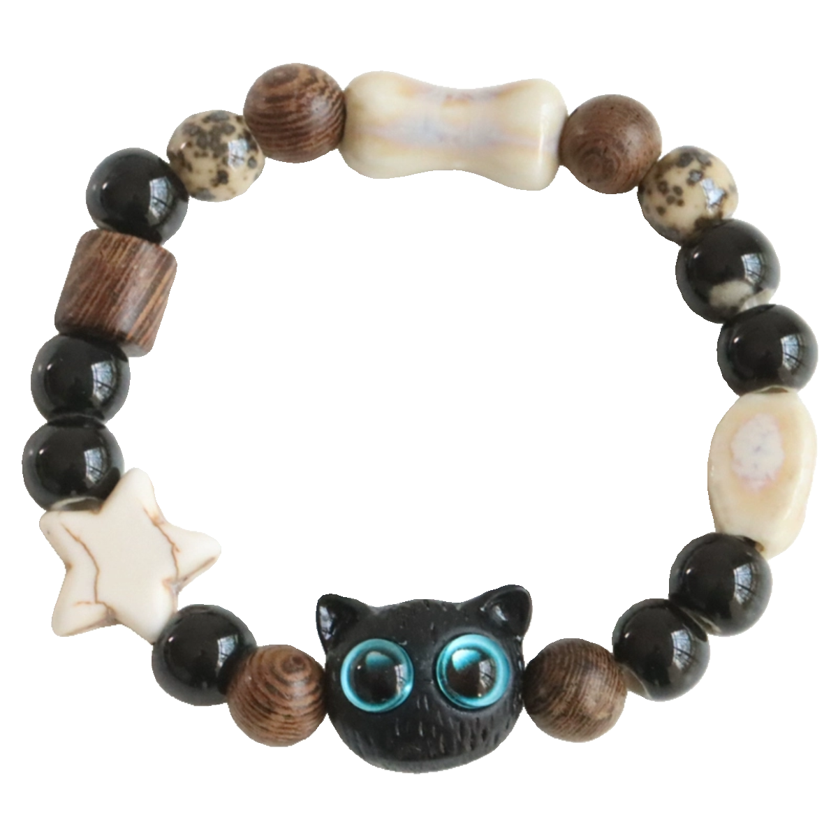 Adorable Owl Ceramic Beaded Bracelet - Whimsical Animal Jewelry