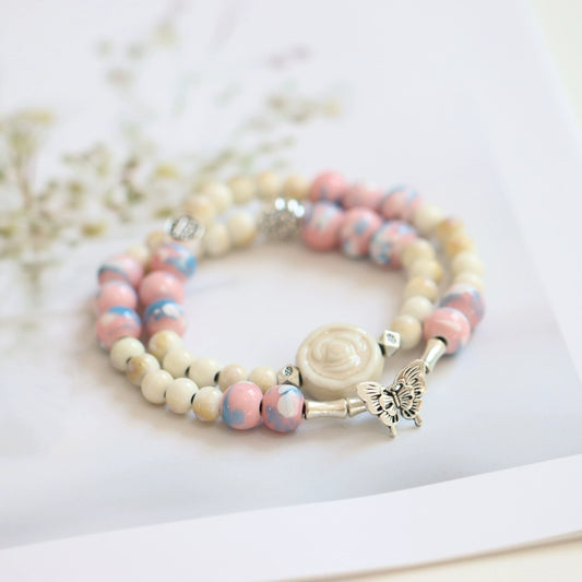 Layered Butterfly Porcelain Bracelet - Fresh Jewelry