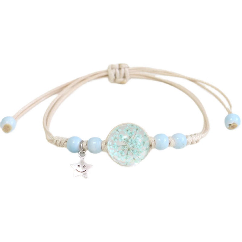 Glass Terrarium Bracelet - Preserved Flower Jewelry