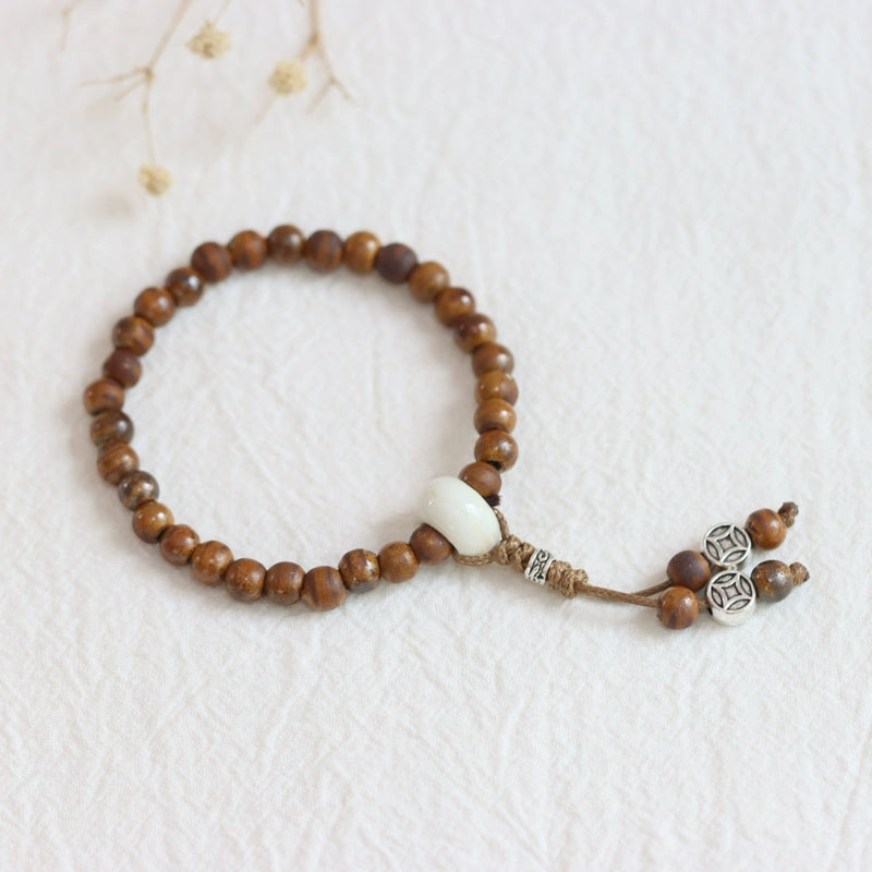 Ethnic Ceramic Beaded Bracelet - Handmade Porcelain Jewelry