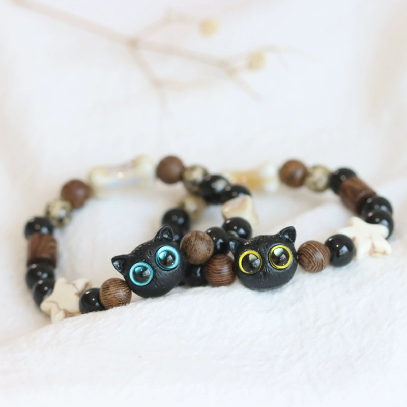 Adorable Owl Ceramic Beaded Bracelet - Whimsical Animal Jewelry