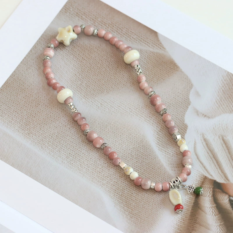 Double-Layer Ethnic Ceramic Bracelet - Versatile Jewelry