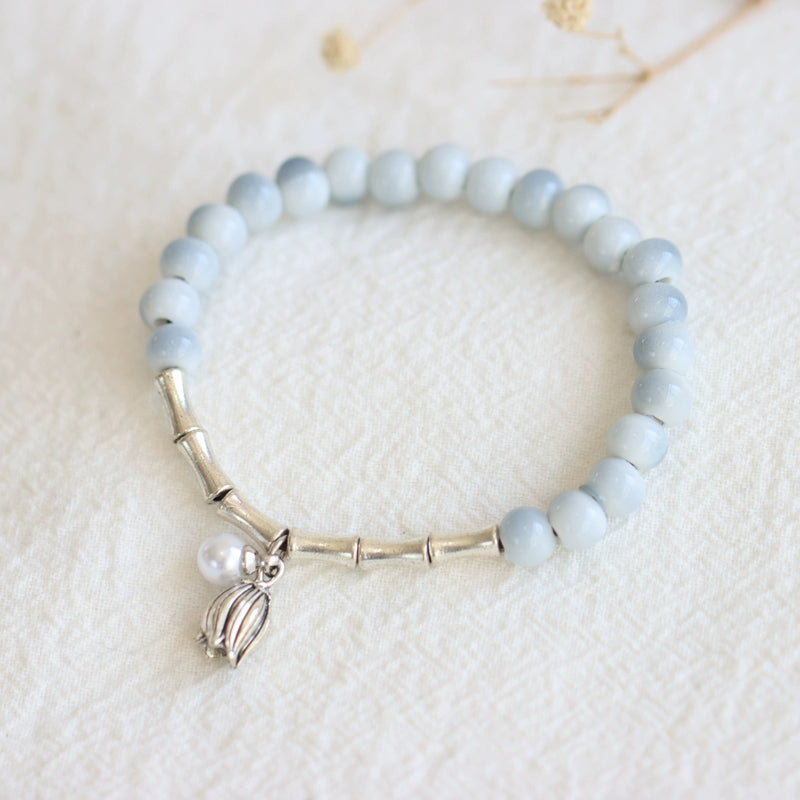 Bamboo-Style Porcelain Bracelet - Scholar's Jewelry