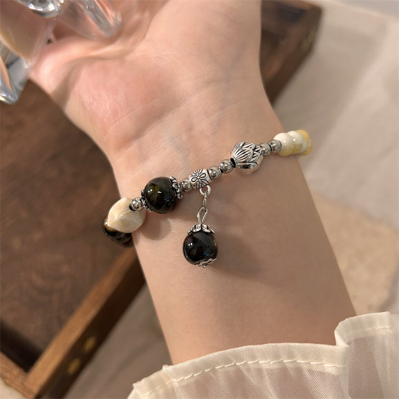 Porcelain Bracelet for Women - A Unique Ethnic-style Beaded Elastic Rope Accessory