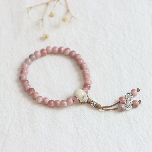 Ethnic Ceramic Beaded Bracelet - Handmade Porcelain Jewelry