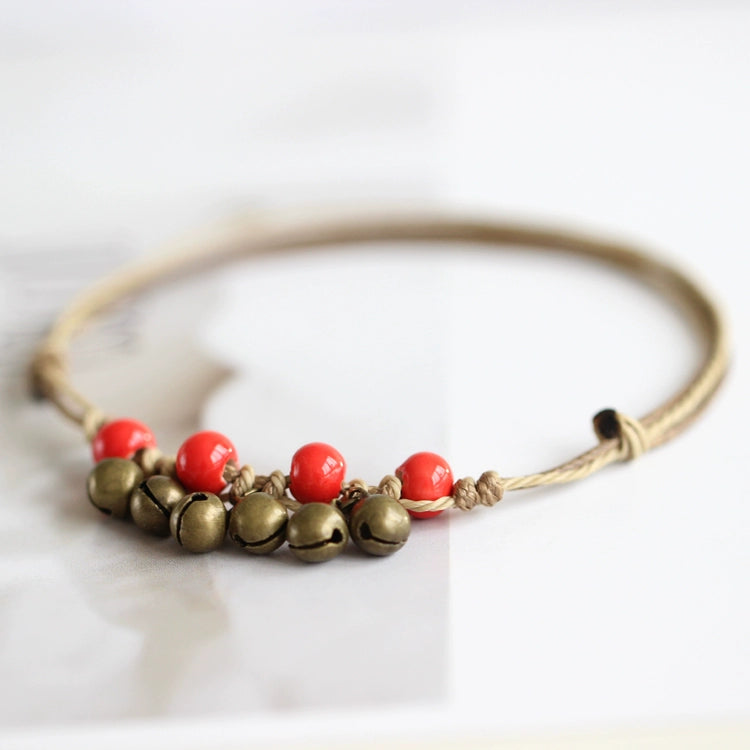 Handmade Ceramic Anklet - Boho Chic Foot Jewelry