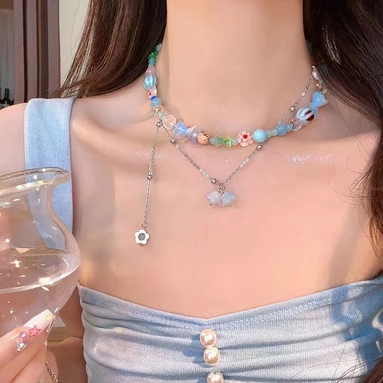 Candy-colored Necklace for Women - The New Summer Arrival of a Girlish Multicolored Bead Necklace