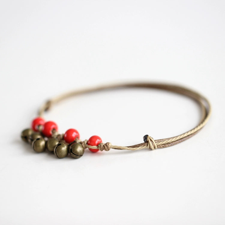 Handmade Ceramic Anklet - Boho Chic Foot Jewelry