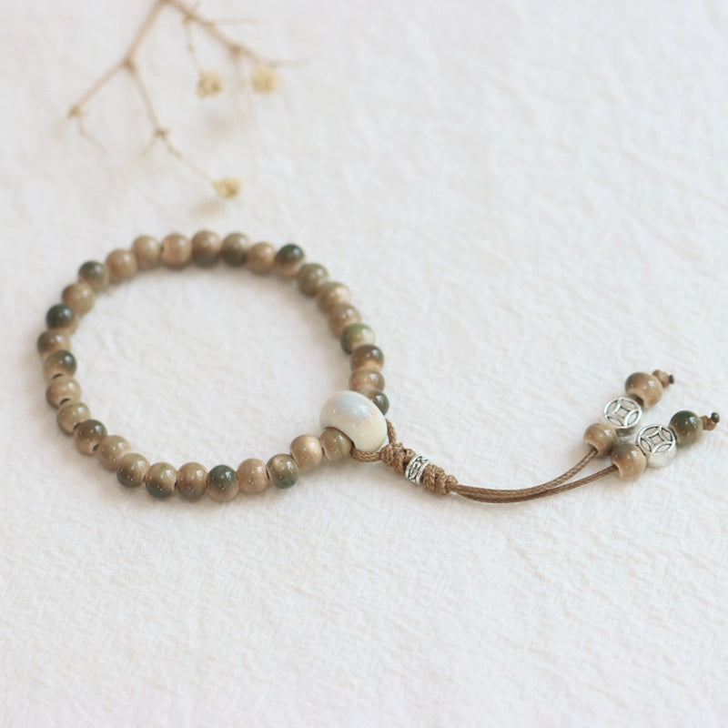 Ethnic Ceramic Beaded Bracelet - Handmade Porcelain Jewelry