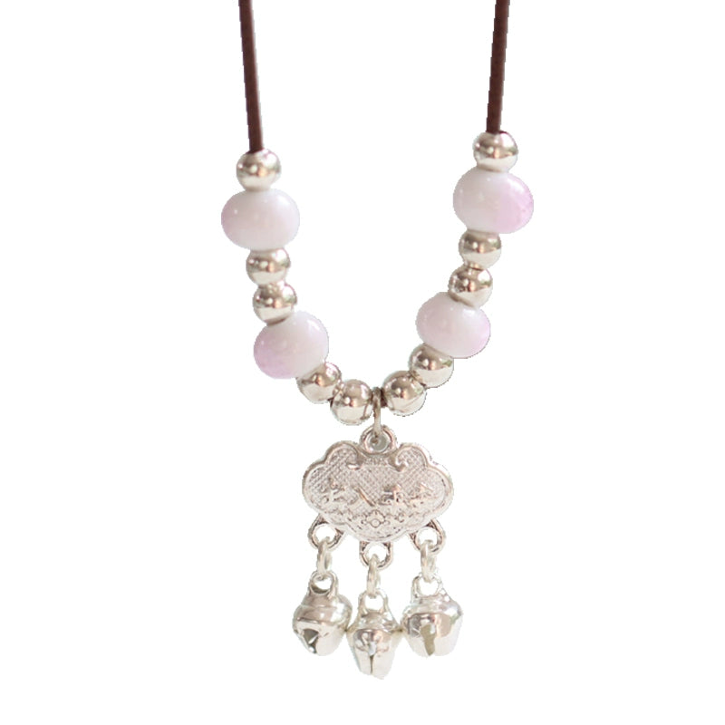 Adjustable Ceramic Pendant Necklace - Collarbone Jewelry