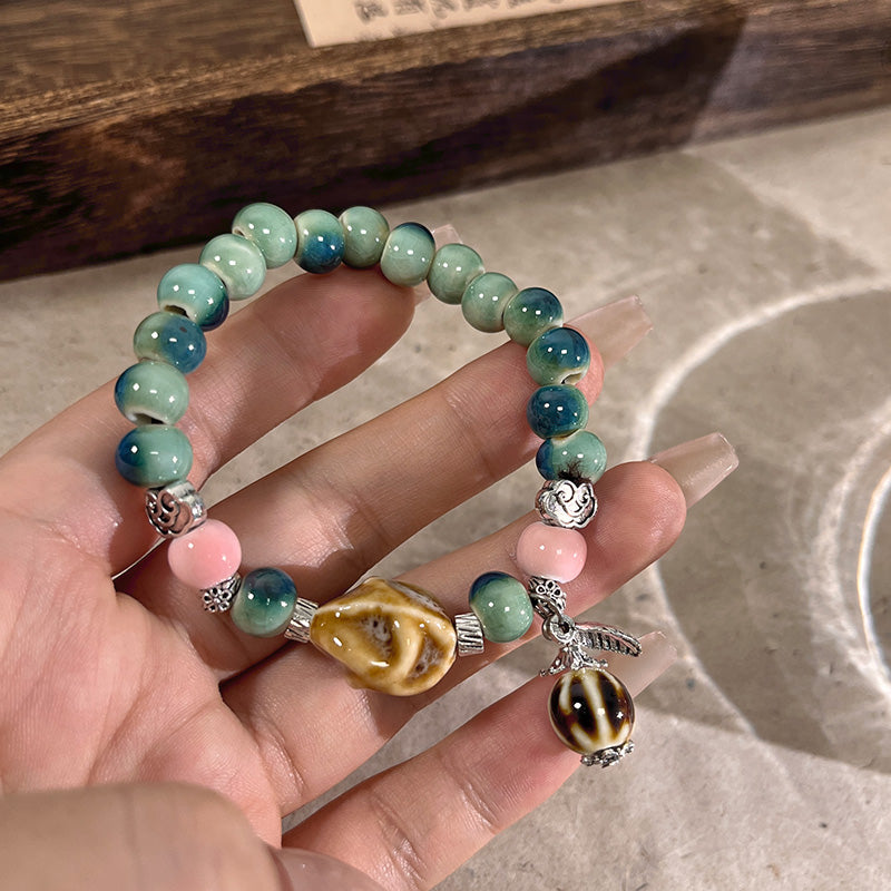 Handcrafted Porcelain Bracelet for Women and Men - A Light Luxury, Unique Design, Exquisite, and Sophisticated Couple's Accessory