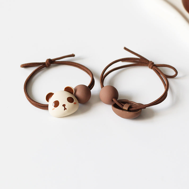 Panda Hair Tie Women Simple Elegant Trendy Elastic Durable Ponytail Band