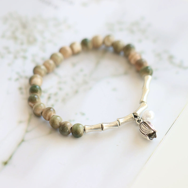Bamboo-Style Porcelain Bracelet - Scholar's Jewelry