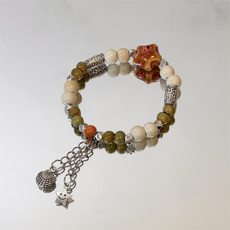 Ethnic-style Porcelain Bracelet for Women - New Hit of National Trendy Accessory, Perfect for Besties and Versatile Wear.