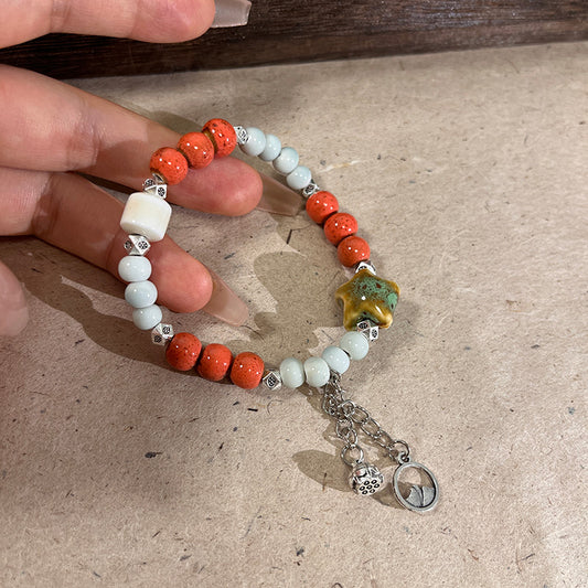 Ethnic-style Porcelain Bracelet for Women - A National Trendy Beaded Accessory, The New Summer Arrival for Besties.