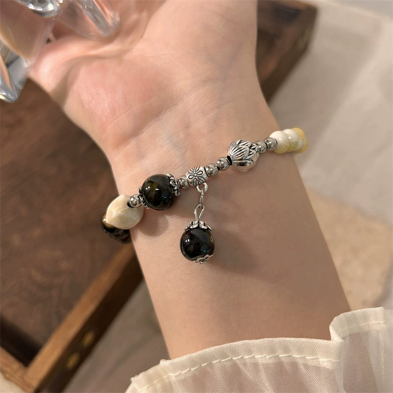 Porcelain Bracelet for Women - A Unique Ethnic-style Beaded Elastic Rope Accessory