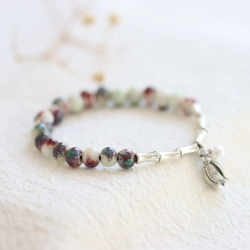 Bamboo-Style Porcelain Bracelet - Scholar's Jewelry
