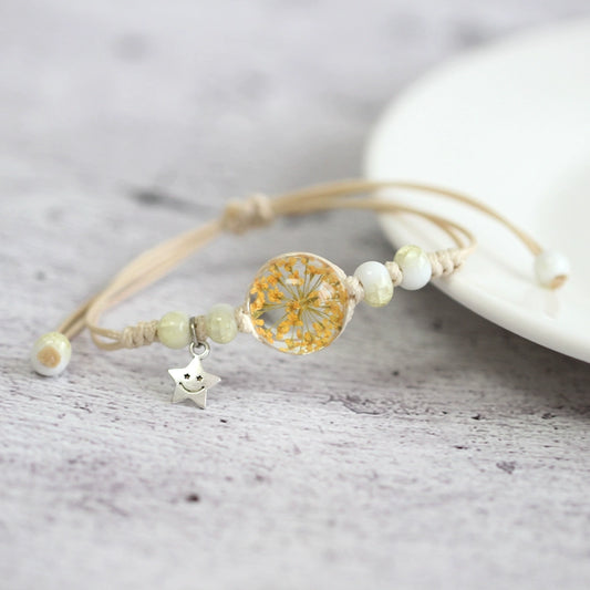 Glass Terrarium Bracelet - Preserved Flower Jewelry