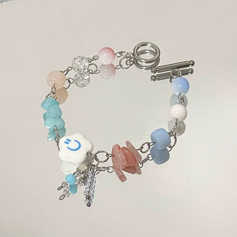 Dopamine-inspired Multicolored Porcelain Bead Bracelet for Women - A Sweet, and Versatile Accessory with a Unique Charm