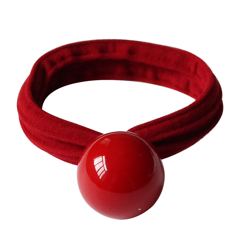 Red Hair Tie Stylish Hairband High Elasticity Durable Simple Design For Women Elegant Hair Rope