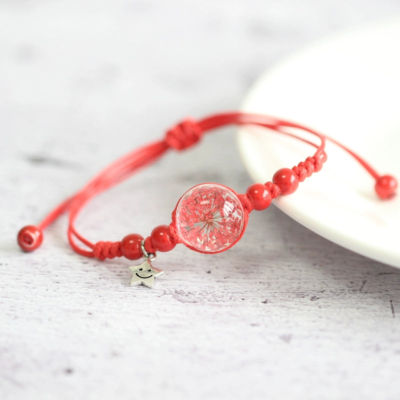 Glass Terrarium Bracelet - Preserved Flower Jewelry