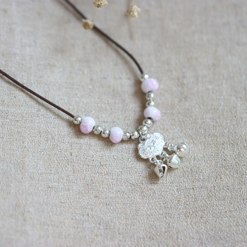 Adjustable Ceramic Pendant Necklace - Collarbone Jewelry