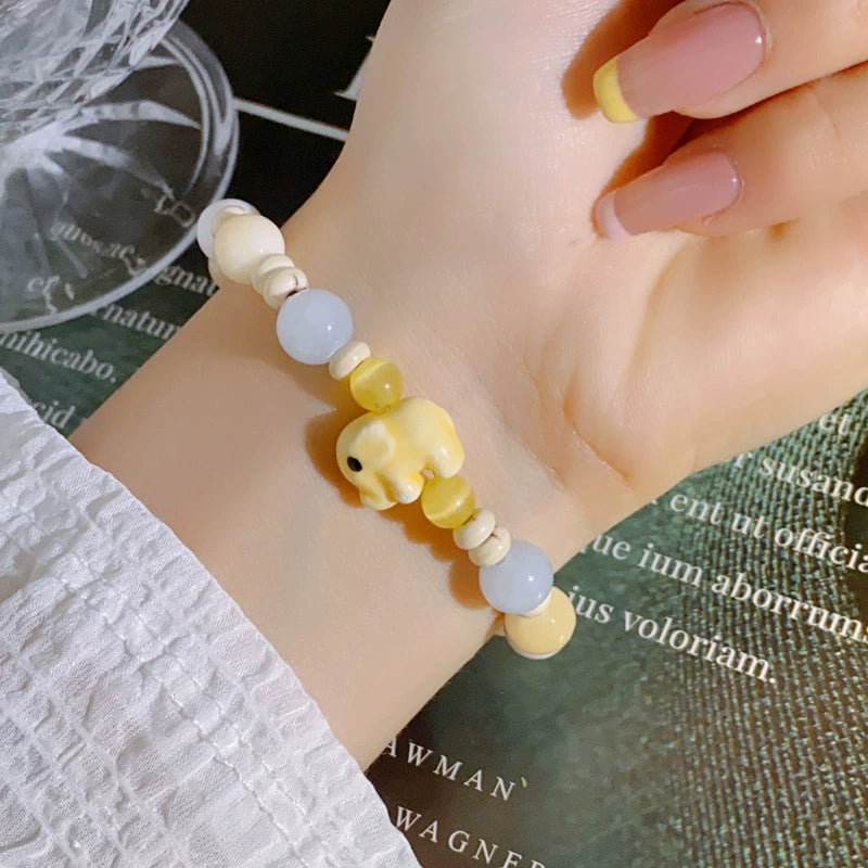 Dopamine-inspired Multicolored Porcelain Bead Bracelet for Women - A Sweet, and Versatile Accessory with a Unique Charm