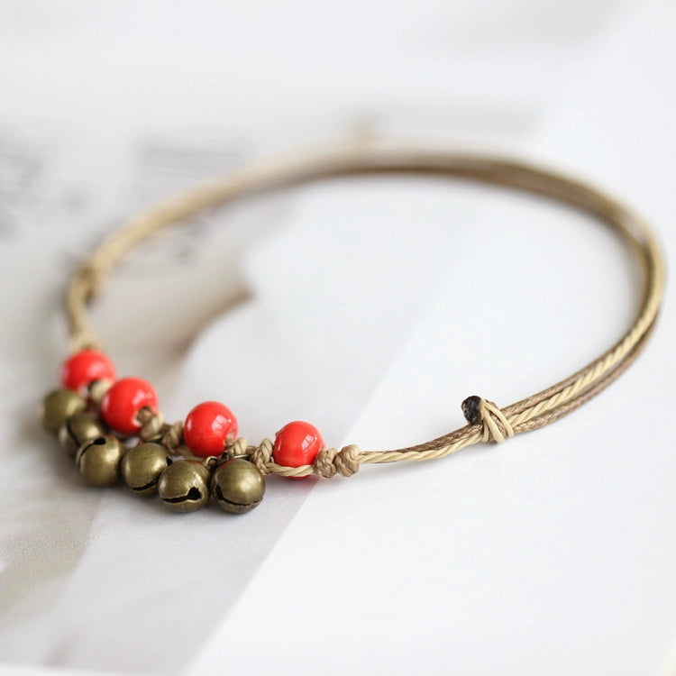 Handmade Ceramic Anklet - Boho Chic Foot Jewelry