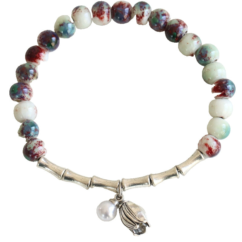 Bamboo-Style Porcelain Bracelet - Scholar's Jewelry