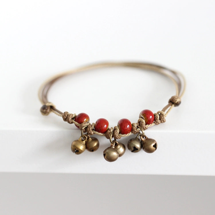 Handmade Ceramic Anklet - Boho Chic Foot Jewelry